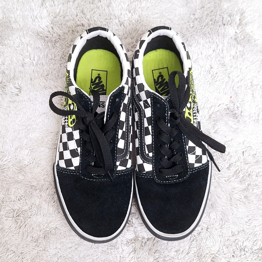 Boy's Dino Checker Board Vans MB